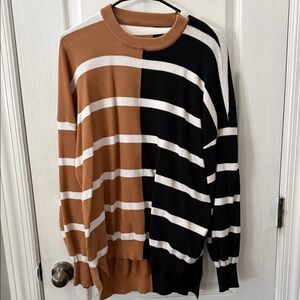 Striped Black and Brown Women’s Sweater